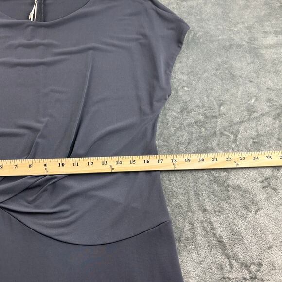 NWT La Fee Maraboutee Dress Women’s 4 Parisian Shift Draped Midi Minimalist Gray - Picture 10 of 14